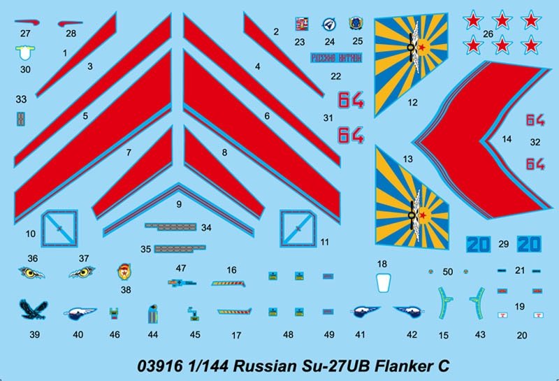 Trumpeter 03916 Russian Su-27UB Flanker C 1/144 – Bild 3