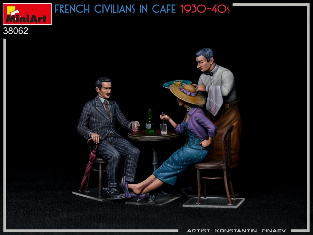 MiniArt 38062 FRENCH CIVILIANS IN CAFE 1930-40S 1/35 – imagen 5