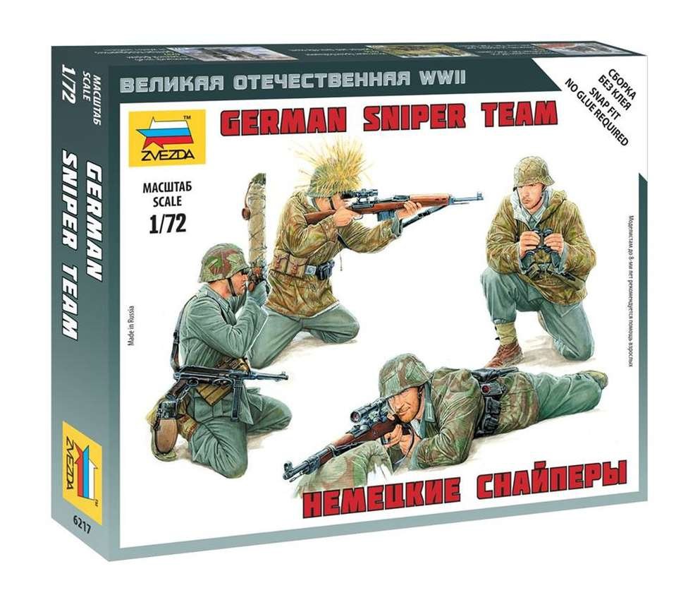 Zvezda 6217 Équipe de tireurs d&amp;#39;élite allemands (1/72)