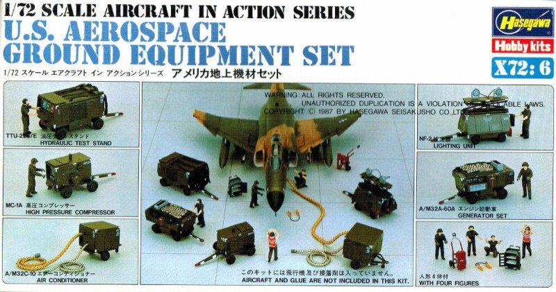 Hasegawa X72-6 US Aerospace Ground Equipment Set 1/72