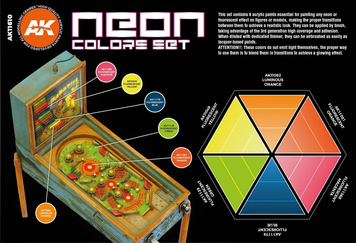 AK Interactive AK11610 3G NEON COLORS SET – imagen 3
