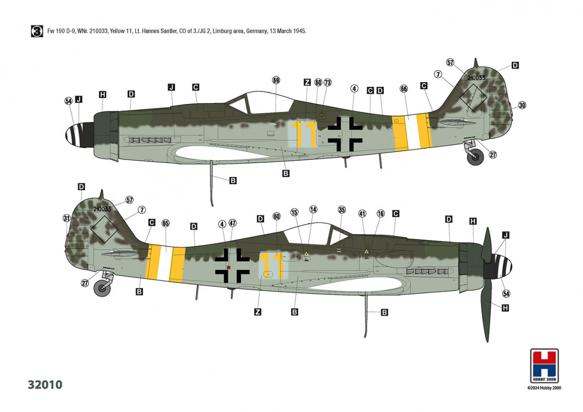 Hobby 2000 32010 Fw 190 D-9 Early Production (HASEGAWA + CARTOGRAF + MASKI + Resin Aires) 1/32 – Bild 2