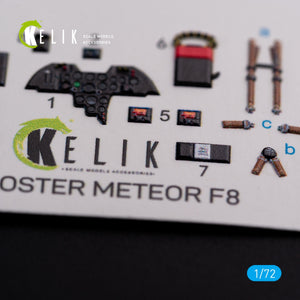 KELIK K72077 Gloster Meteor F.8 interior 3D decals for Airfix kit 1/72 – immagine 4