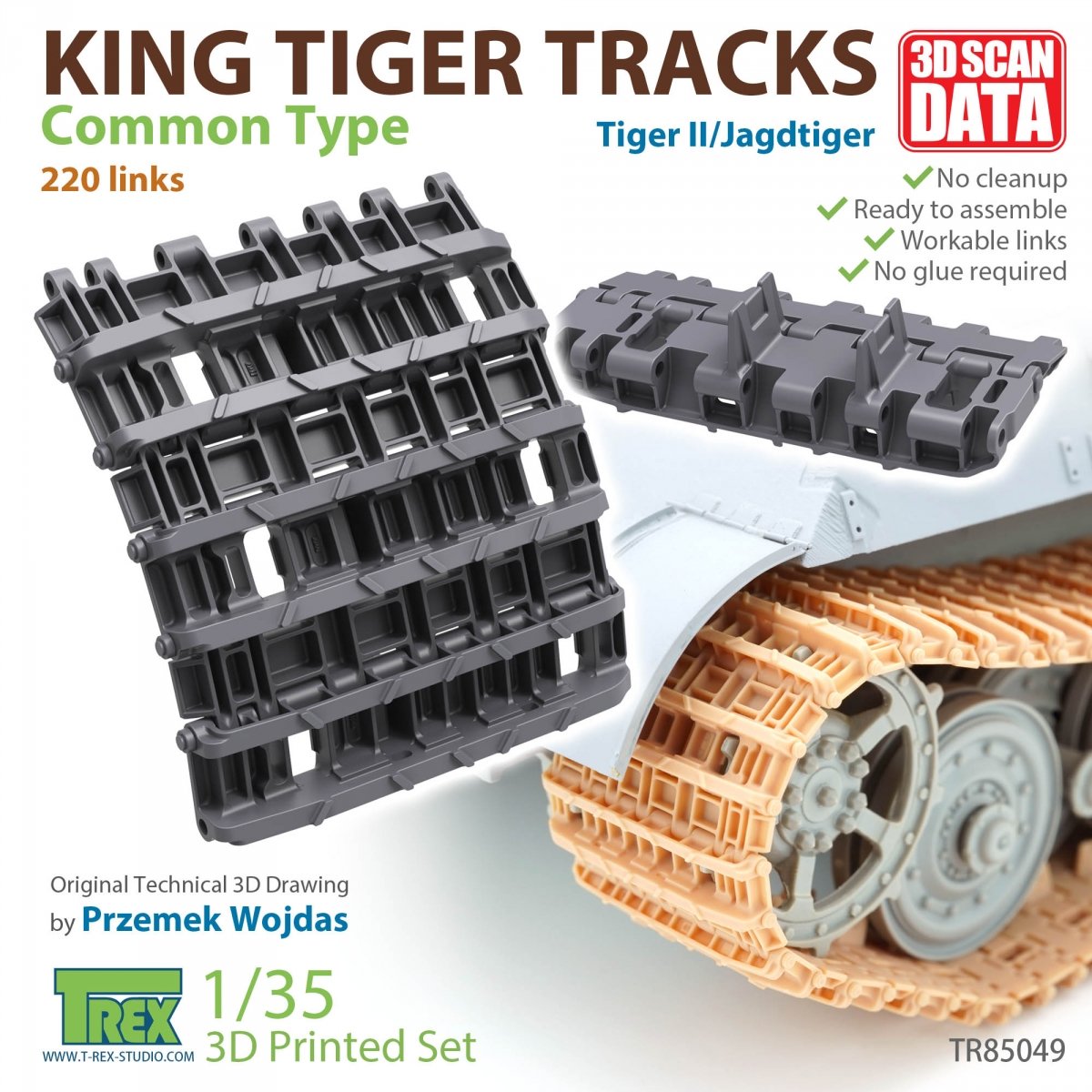 T-Rex Studio TR85049 Chenilles King Tiger Type Commun 1/35