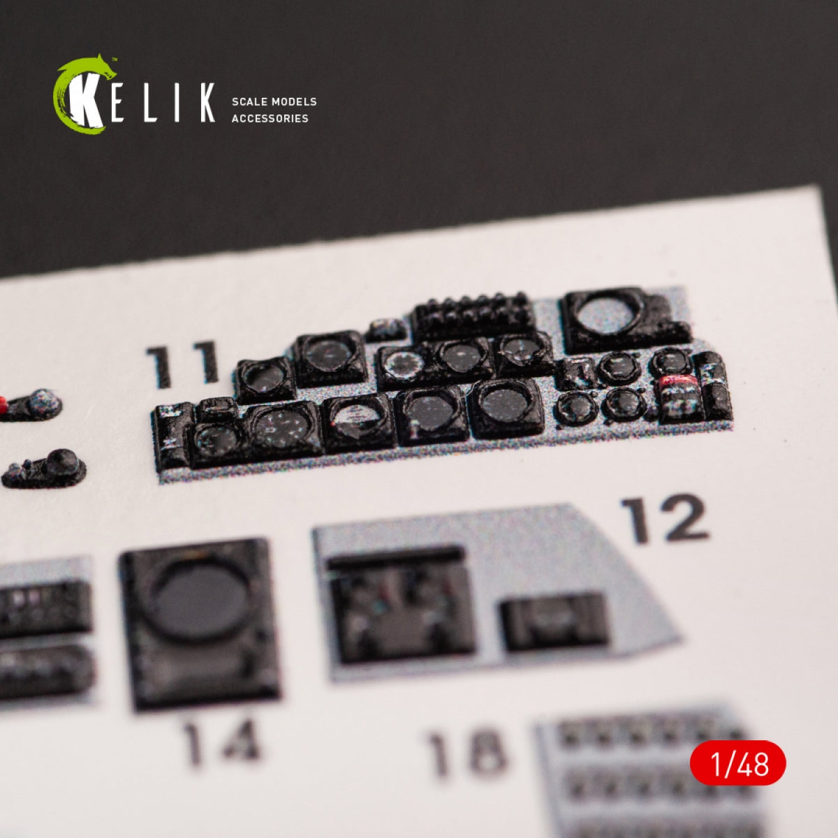 KELIK K48070 F-4E &amp;quot;PHANTOM II&amp;quot; INTERIOR 3D DECALS FOR MENG KIT 1/48 – immagine 5
