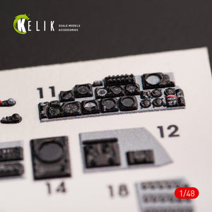 KELIK K48070 F-4E &amp;quot;PHANTOM II&amp;quot; INTERIOR 3D DECALS FOR MENG KIT 1/48 – immagine 5