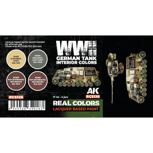 AK Interactive RCS126 WWII German Tank Interior Colors 4x17ml – imagen 2