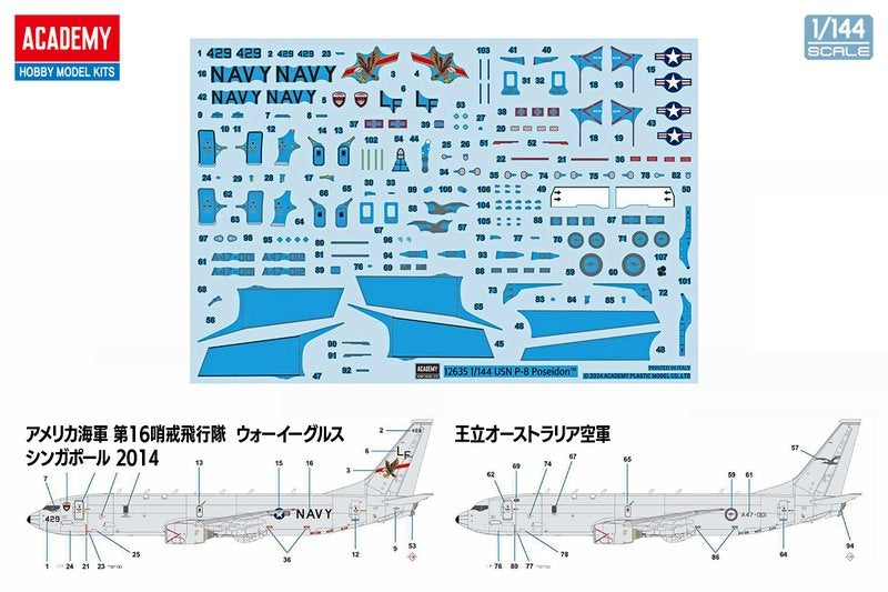 Academy 12635 USN P-8A Poseidon 1/144 – imagen 2