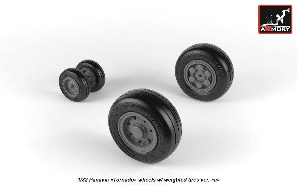 Armory Models AW32501a Panavia Tornado wheels, w/ tyres type “a” (DL) 1/32 – imagen 2