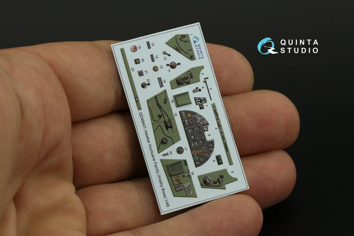 Quinta Studio QD48401 Hawker Hurricane family 3D-Printed &amp;amp; coloured Interior on decal paper (Hobby Boss) 1/48 – Bild 5