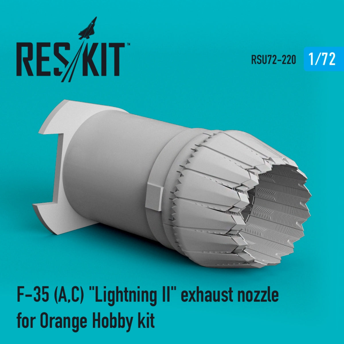 RESKIT RSU72-0220 F-35 (A,C) « LIGHTNING II » TUYÈRE D'ÉCHAPPEMENT POUR MAQUETTE ORANGE 1/72