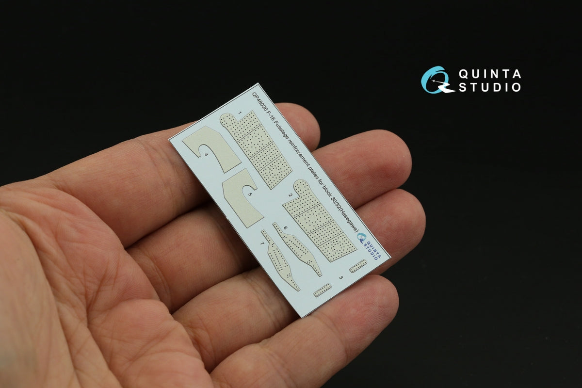Quinta Studio QP48026 F-16 block 30/32 reinforcement plates (Hasegawa) 1/48 – Bild 4