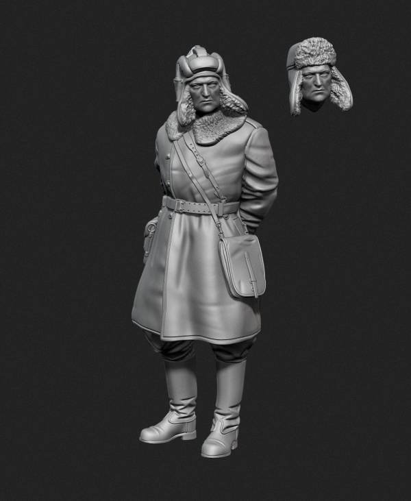 Panzer Art FI35-128 Soviet tank officer in sheepskin coat No.1 1/35 – Bild 5