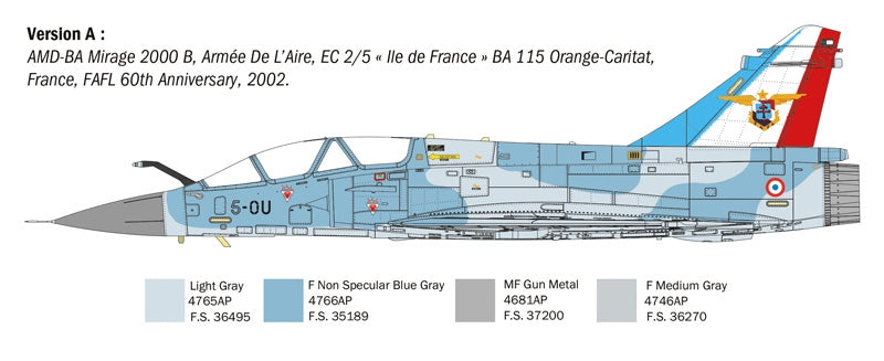 Italeri 90023 Dassault Mirage 2000 B/D 1/72 – imagen 4