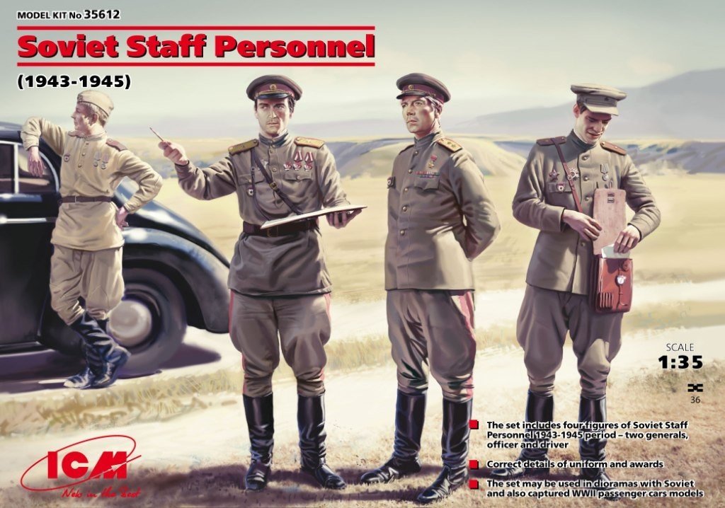 ICM 35612 Personnel d&amp;#39;état-major soviétique (1943-45) (1/35)
