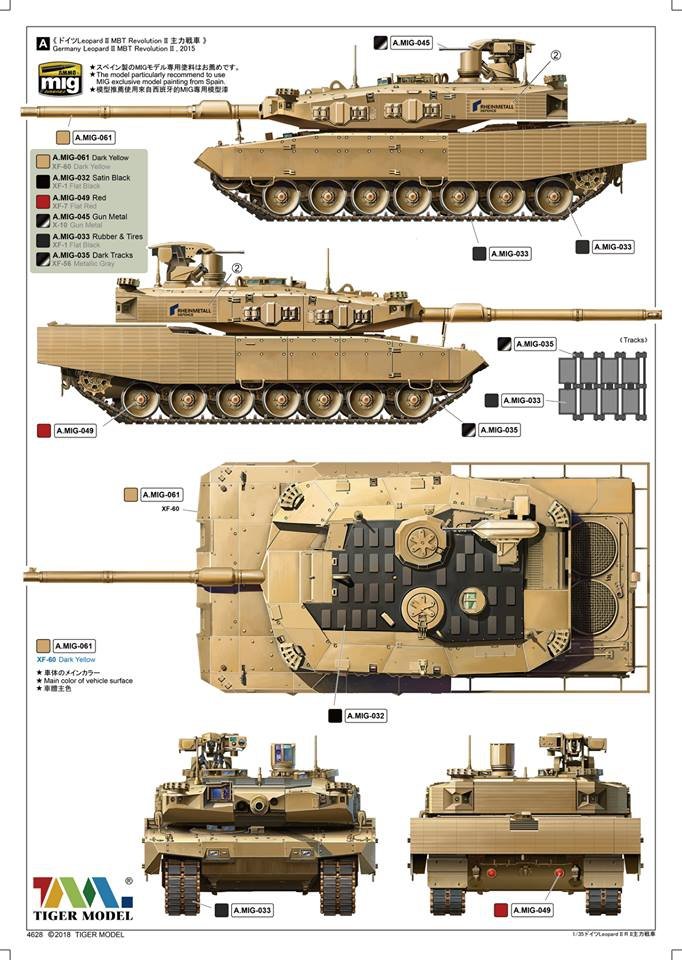 Char de combat principal Tiger Model 4628 LEOPARD II REVOLUTION II 1/35 – image 3