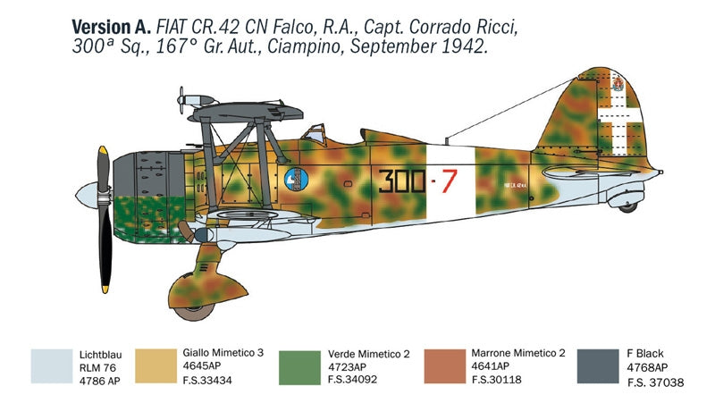 Italeri 1485 FIAT CR.42 CN Falco Night Fighter 1/72 – imagen 6