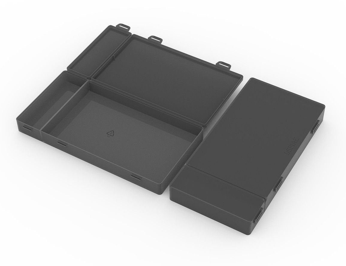 DSPIAE BOX-2 Black Plastic Accessory Storage Box 208/103/26 mm / Accessory container