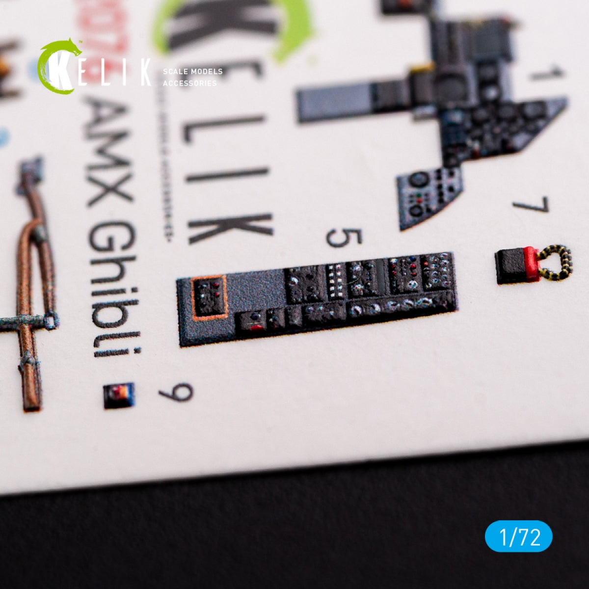 Décalcomanies 3D intérieures KELIK K72076 Amx Ghibli pour maquette Italeri 1/72 – image 2