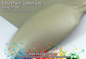 Zero Paints ZP-1390 Cement Grey Textured Paint - 60ml (Engines, Interiors etc) – zdjęcie 2