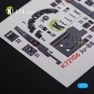 KELIK K72106 Ju-88 A-1 interior 3D decals for Revell kit 1/72 – imagen 8