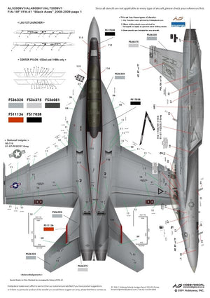 HobbyDecal AL72009V1 F/A-18F Black Aces 2008-2009 1/72 – image 4