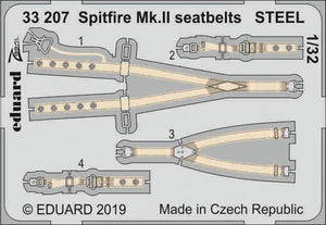 Ceintures de sécurité Eduard 33207 Spitfire Mk. II en acier Revell 1/32