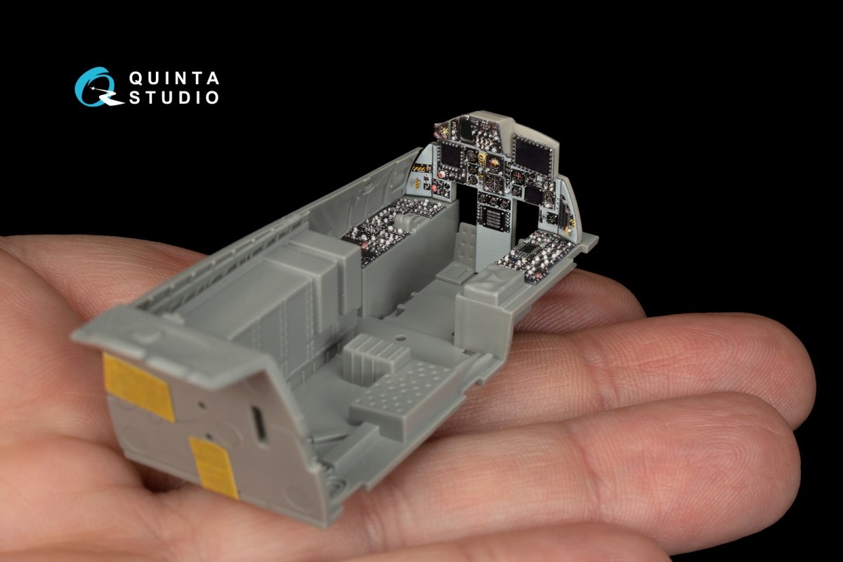 Quinta Studio QD48214 F-15C PAD-upgraded 3D-Printed &amp;amp; coloured Interior on decal paper with resin parts (GWH) 1/48 – imagen 5