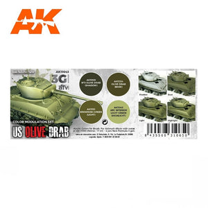 AK Interactive AK11643 US OLIVE DRAB MODULATION SET SET 4x17 ml – image 2