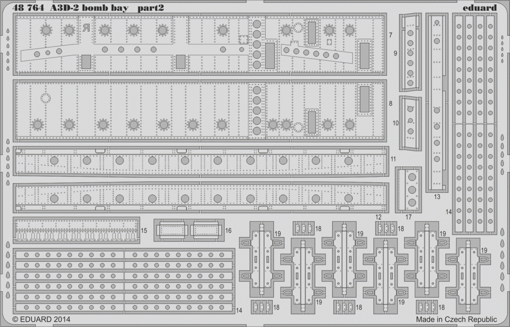 Eduard 48764 A3D-2 bomb bay 1/48 TRUMPETER – Bild 3