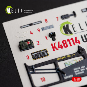 KELIK K48114 UH-60A Black Hawk - Type 2 &amp;quot; Defence Intelligence of Ukraine&amp;quot; interior 3D decals for ICM kit 1/48 – imagen 6