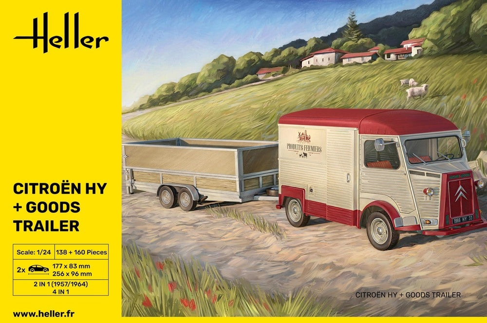 Heller 50331 Citroën HY + Remorque de marchandises 1/24 – image 2