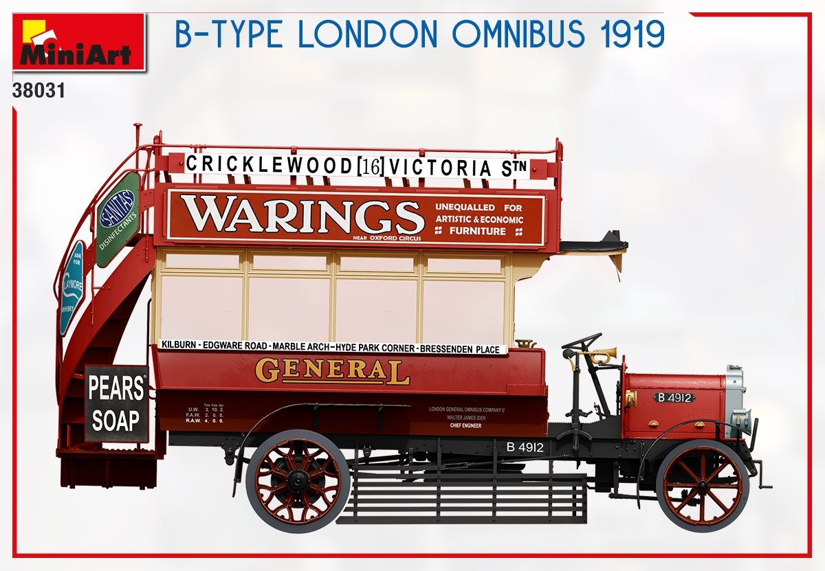 MiniArt 38031 B-TYPE LONDON OMNIBUS 1919 1/35 – imagen 9
