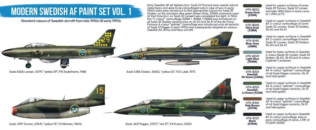 Hataka HTK-BS101 Modern Swedish AF Paint Set Vol. 1 (8x17 ml) – Bild 3