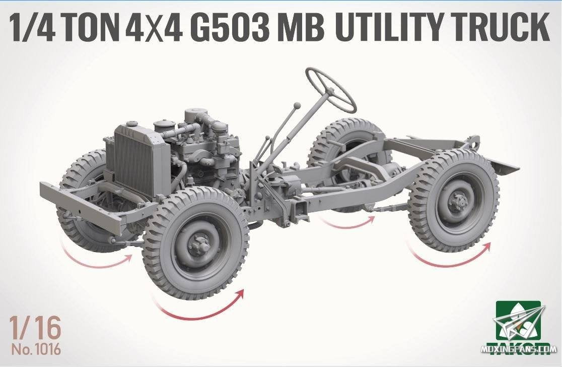 Takom 1016 Camion utilitaire 4x4 G503 MB 1/4 tonne (Jeep Willys) 1/16  – image 3
