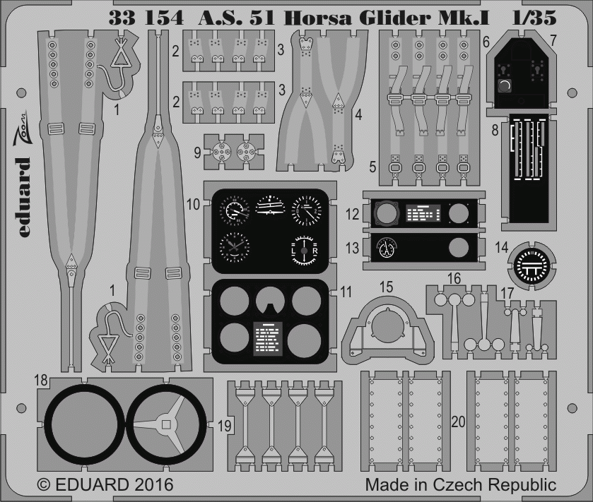 Eduard 33154 A. S. 51 Horsa Glider Mk. I 1/35 BRONCO