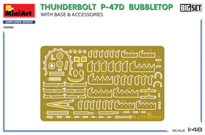 MiniArt 48018 THUNDERBOLT P-47D BUBBLETOP WITH BASE &amp;amp; ACCESSORIES. BIG SET 1/48 – immagine 6