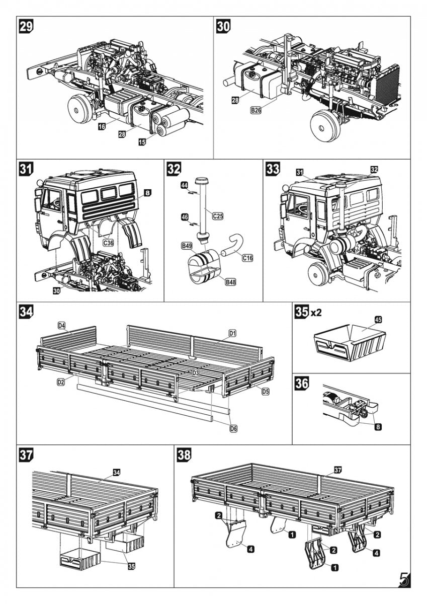 Armory Models 72448-R Russian Modern 6×6 Military Cargo Truck mod.43114 1/72 – immagine 11