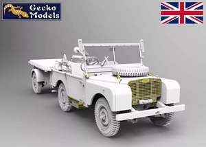 Gecko Models 35GM0076 Korean War British FV18001 Mk. 1 80in 4x4 Utility Vehicle (Early Production) w/10-cwt Bantam Trailer 1/35 – Bild 3