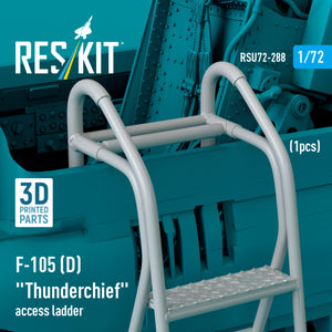 RESKIT RSU72-0288 F-105D &amp;quot;Thunderchief&amp;quot; access ladder (1 pcs) (3D Printed) 1/72 – immagine 2