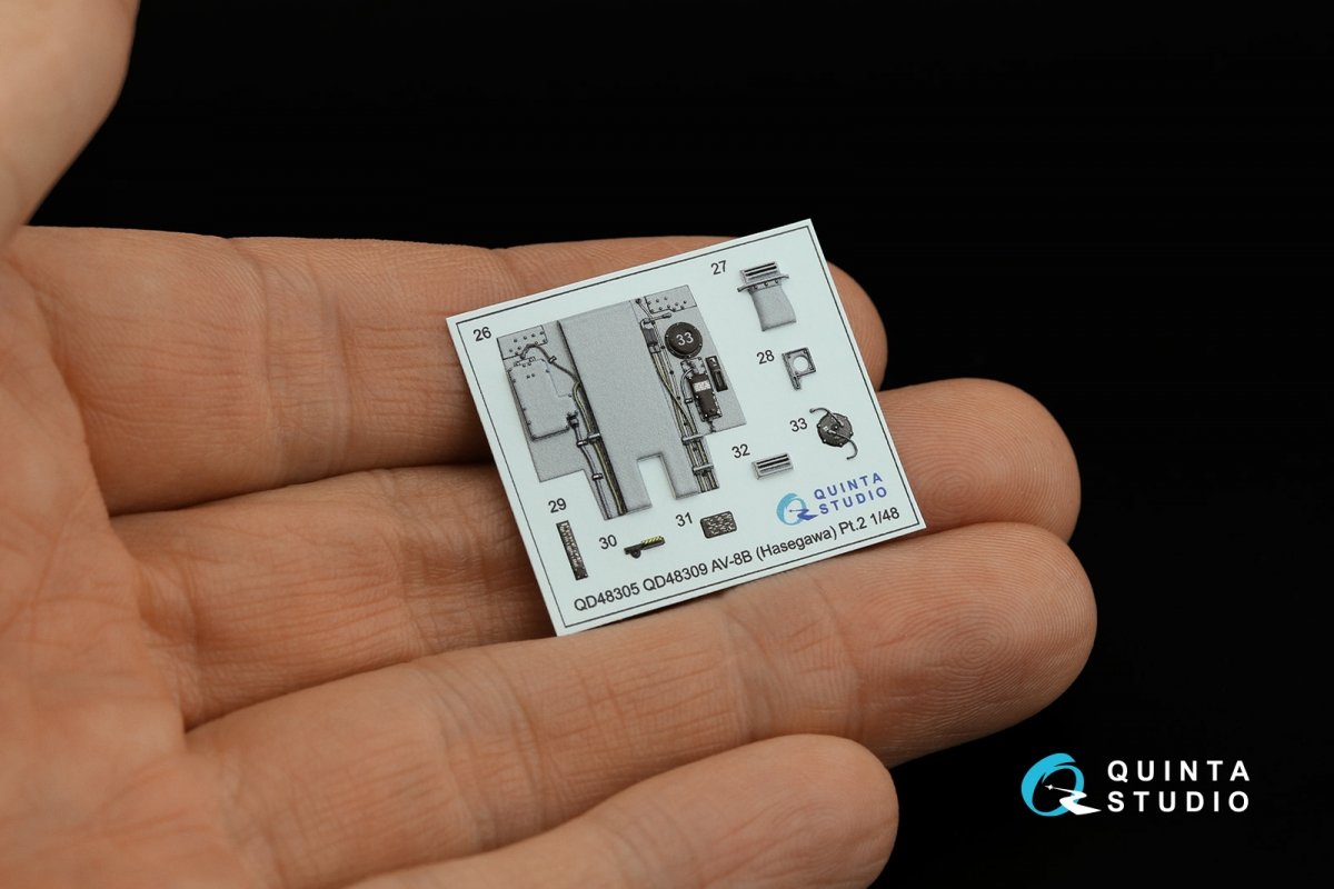 Quinta Studio QD48309 AV-8B Late 3D-Printed &amp;amp; coloured Interior on decal paper (Hasegawa) 1/48 – imagen 8