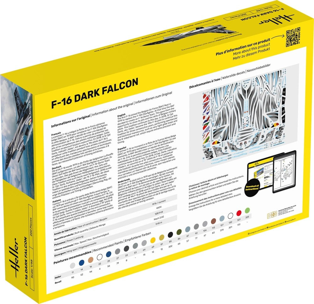 Heller 35411 F-16 Dark Falcon - Starter Kit 1/48 – immagine 3