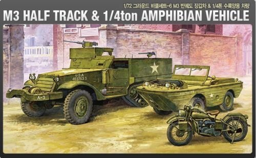 Academy 13408 M3 HALF TRACK & 1/4ton AMPHIBIAN VEHICLE 1/72