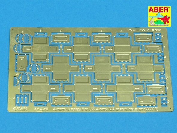 Aber 35A058 Skrzynki amunicyjne do Browninga M2 (IIWŚ) 1/35