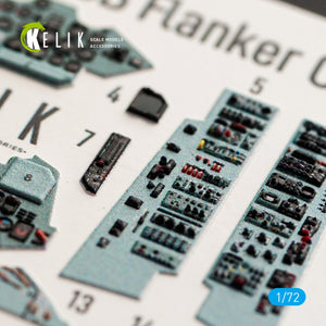 KELIK K72041 SU-27UB INTERIOR 3D DECALS FOR TRUMPETER KIT 1/72 – immagine 4