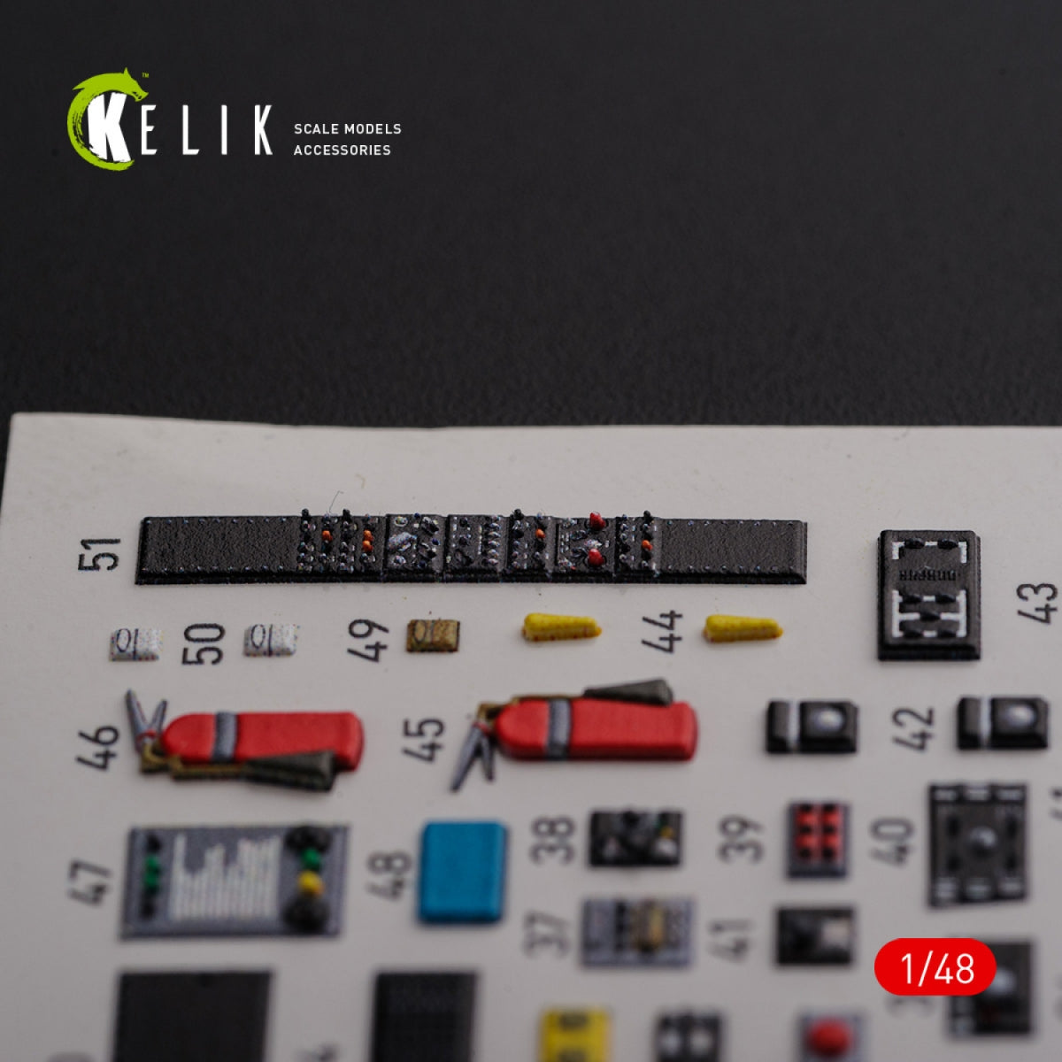 KELIK K48091 CH-46E Cargo compartment interior 3D decals for Academy kit 1/48 – Bild 5