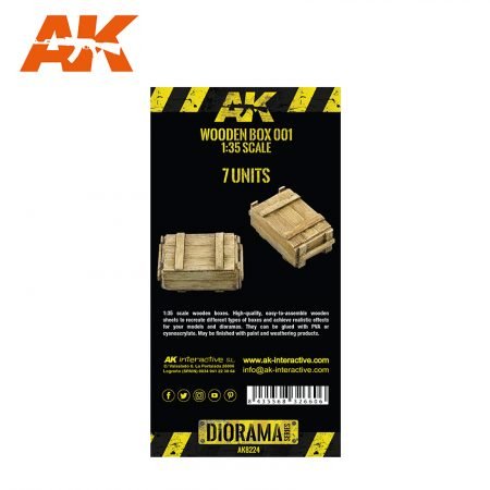 AK Interactive AK8224 LASER CUT WOODEN BOX 001 (7 UNITS) – immagine 3