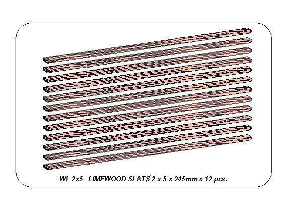 Aber WL2X5 Listwy drewniane z lipy 2x4x245mm x12 szt. – imagen 3