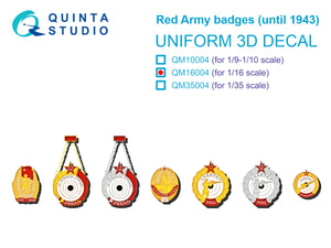 Quinta Studio QM16004 Red Army badges (until 1943) 1/16