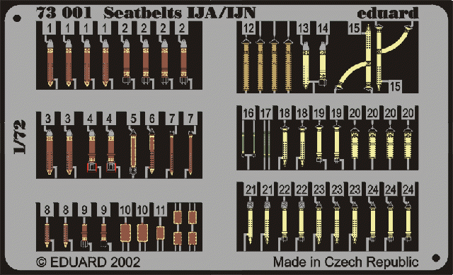 Eduard 73001 Seatbelts IJA/ IJN 1/72